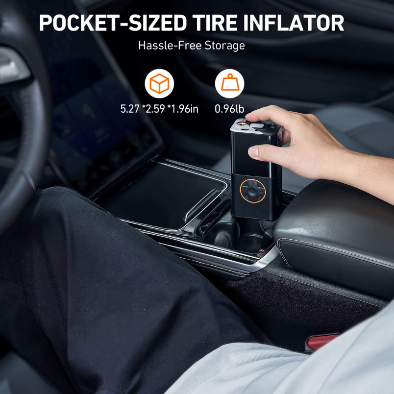 Mini Compresor de Aire Inalámbrico de 150 PSI y 8000mAh para Coche y Bicicleta