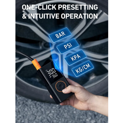 Mini Compresor de Aire Inalámbrico de 150 PSI y 8000mAh para Coche y Bicicleta