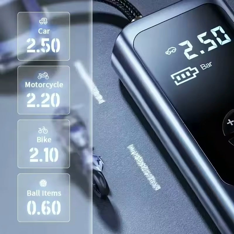 Inflador portátil 12000mAh – Potencia y rapidez en cualquier emergencia