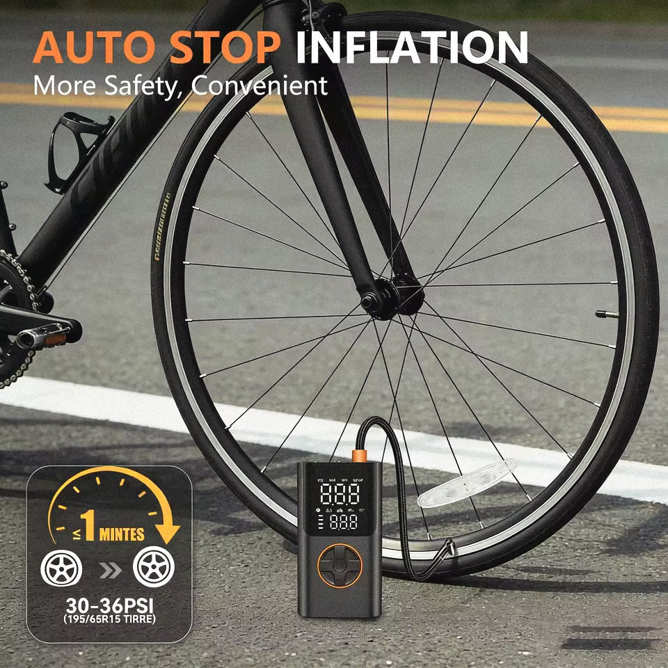 Inflador Inteligente Portátil – 150 PSI de Alta Potencia
